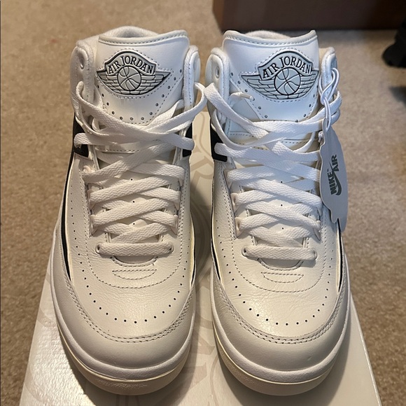 Jordan 2 Retro Black and White Sneakers - Picture 1 of 6